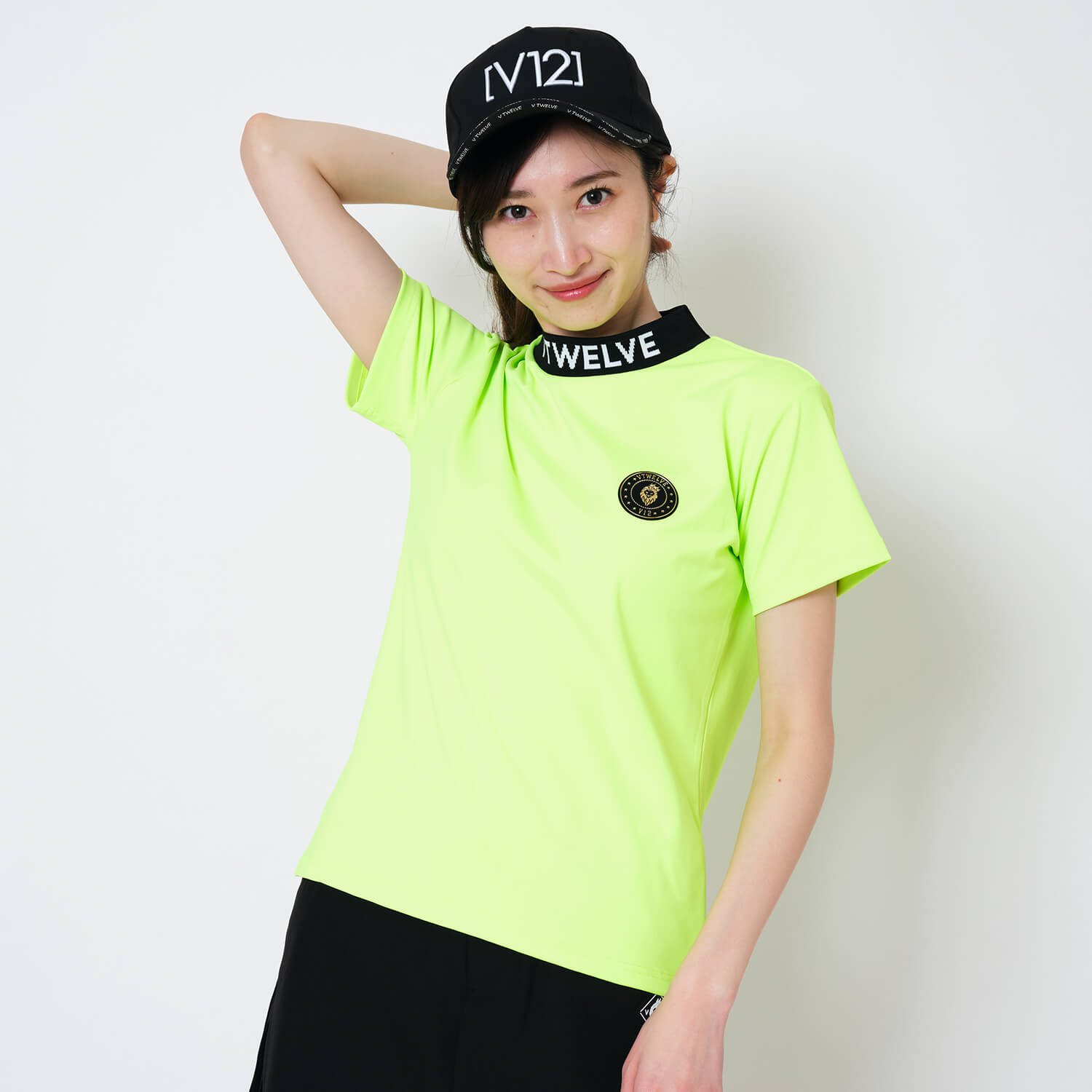 V12 JAQUARD NECK MOCK