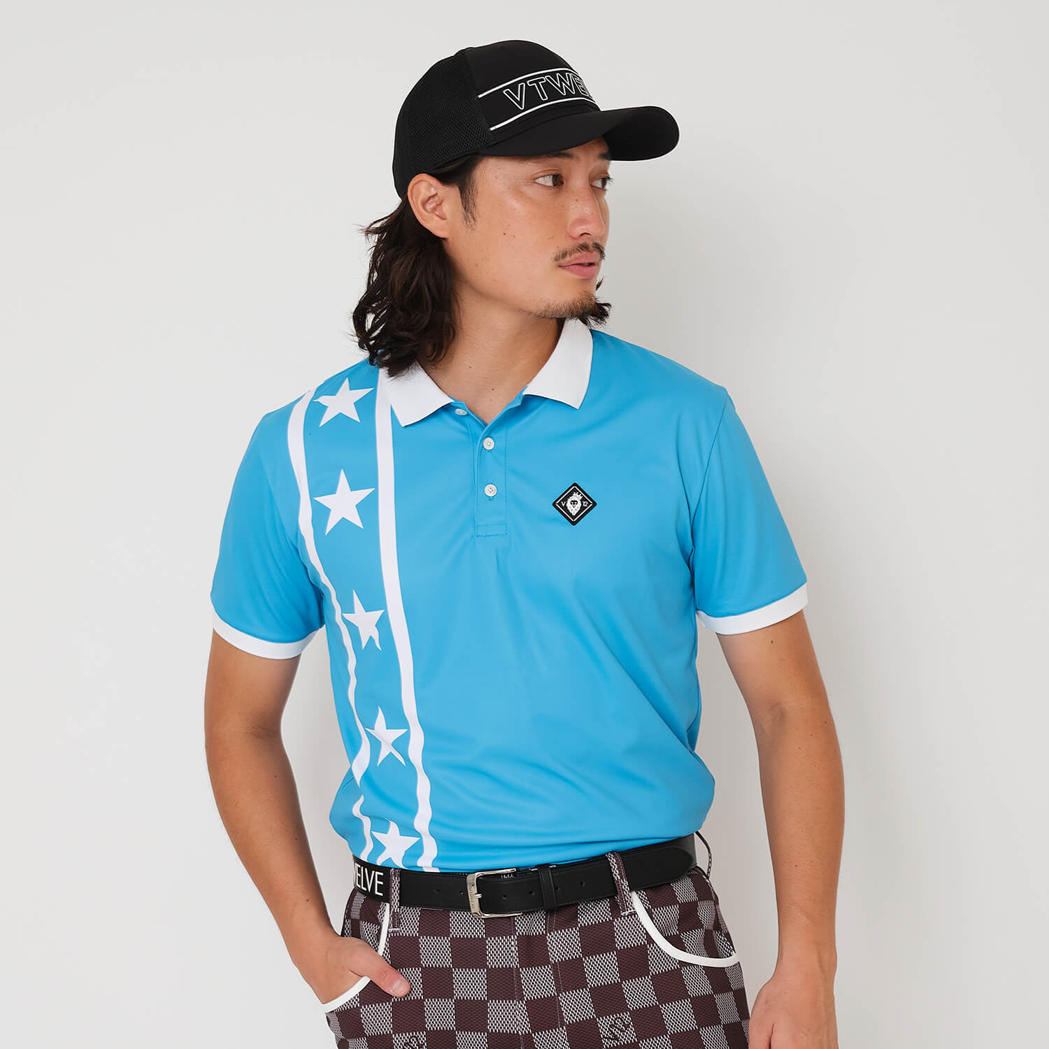 V12] ゴルフ メンズ ポロシャツ 吸水速乾 VERTICAL STAR POLO | 【公式 