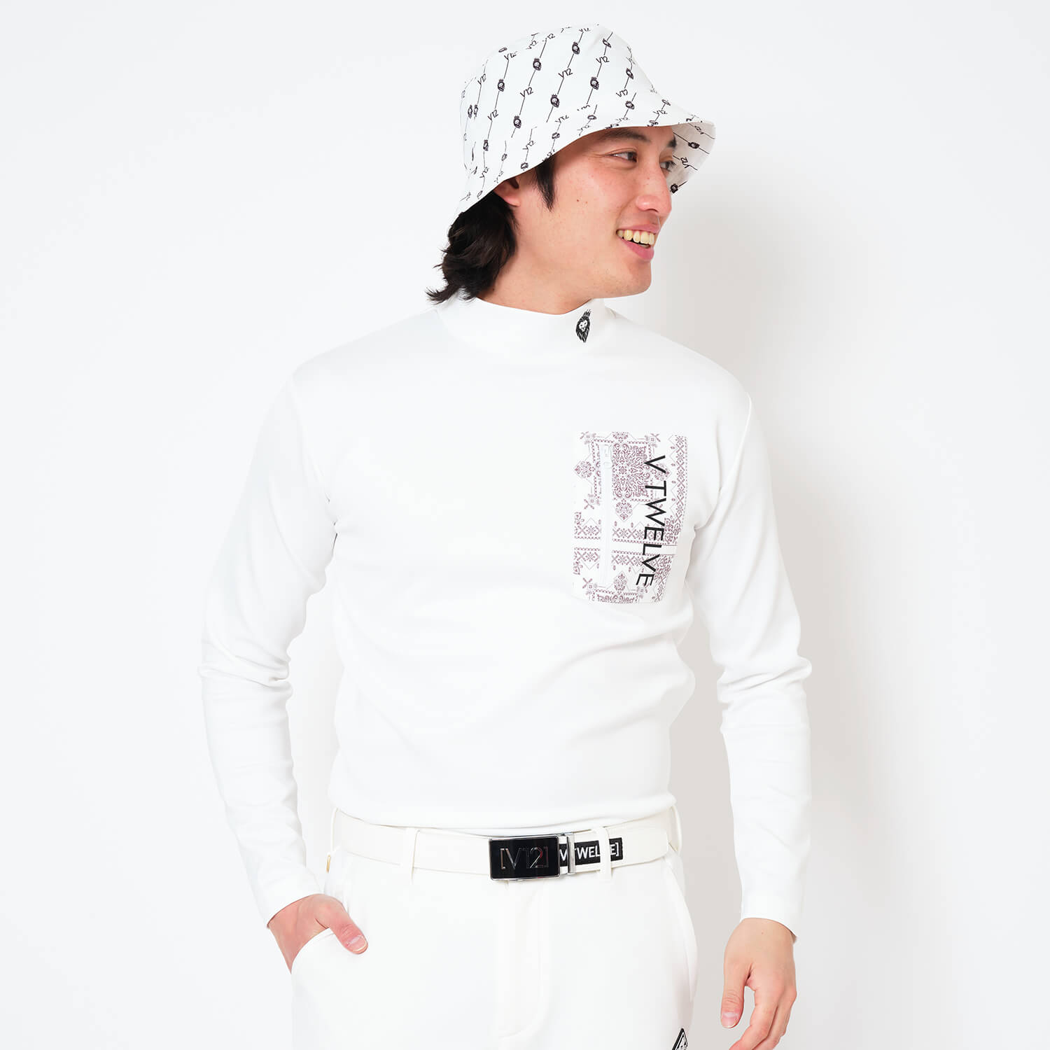 V12] ゴルフ メンズ 長袖 モックネック BAN POINT MOCK | 【公式