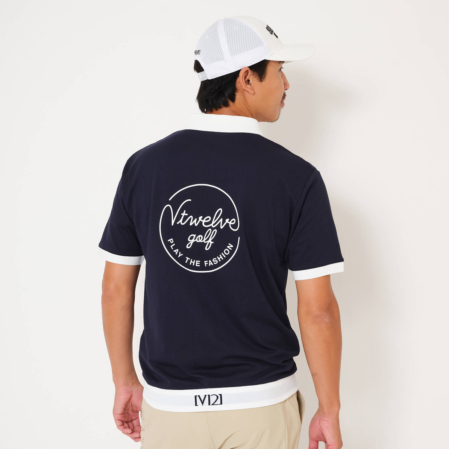 【 V12 ヴィ・トゥエルヴ 】RIB POLO（ size 0 ） V12] Men's Golf Polo Shirt ML RIB POLO | 【公式通販】