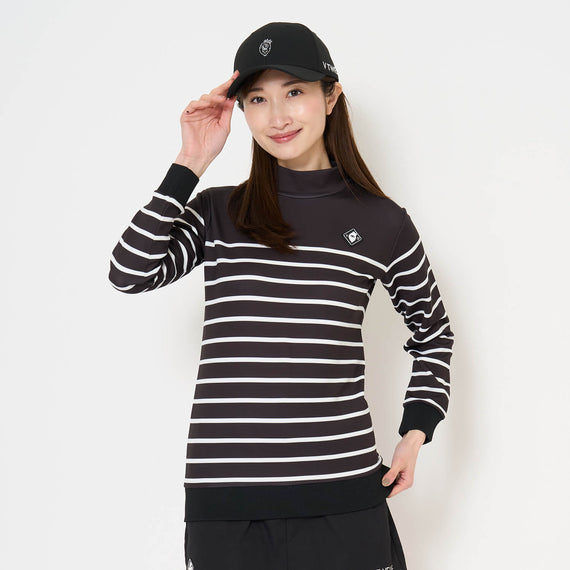 BORDER L/S MOCK