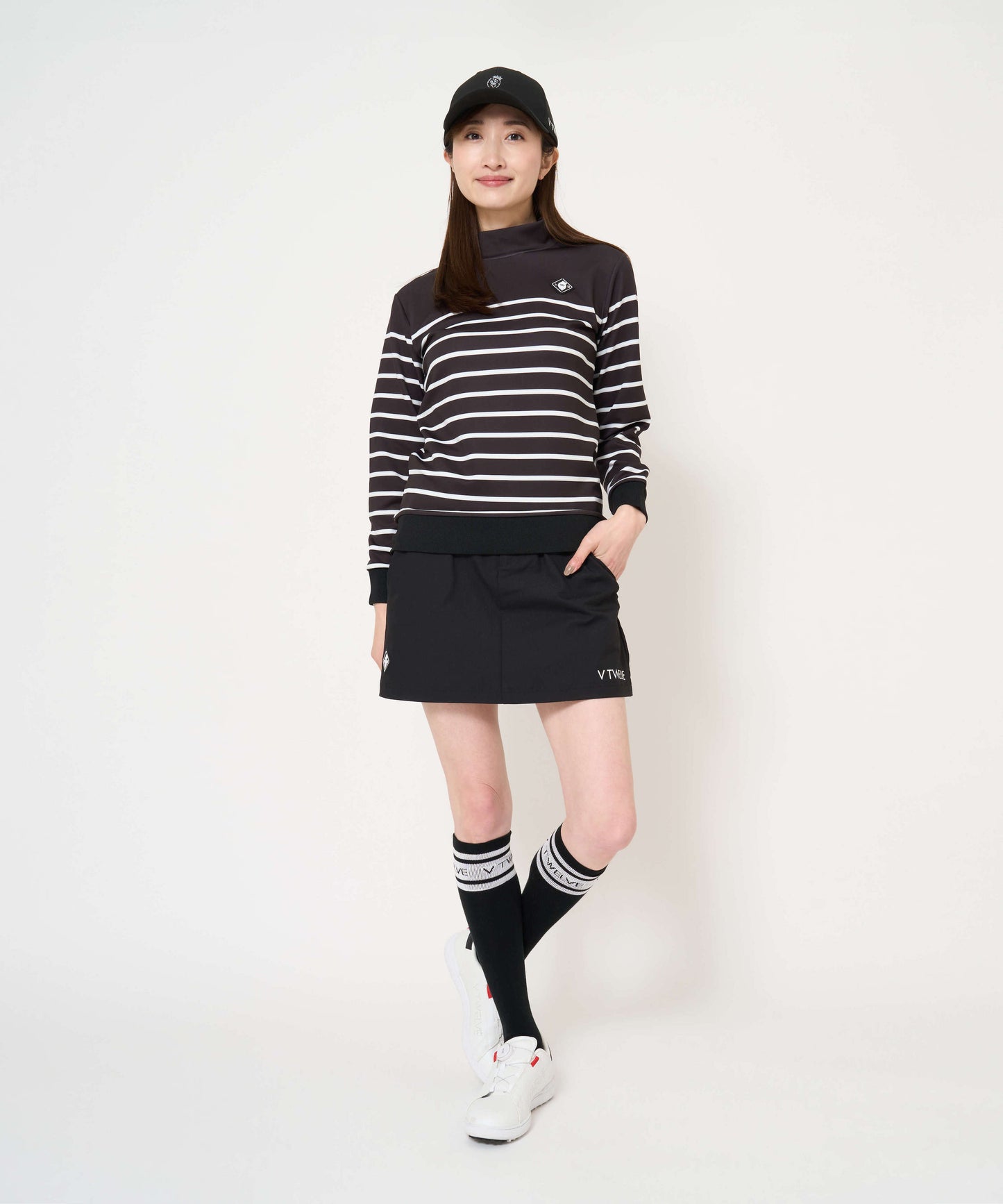 BORDER L/S MOCK