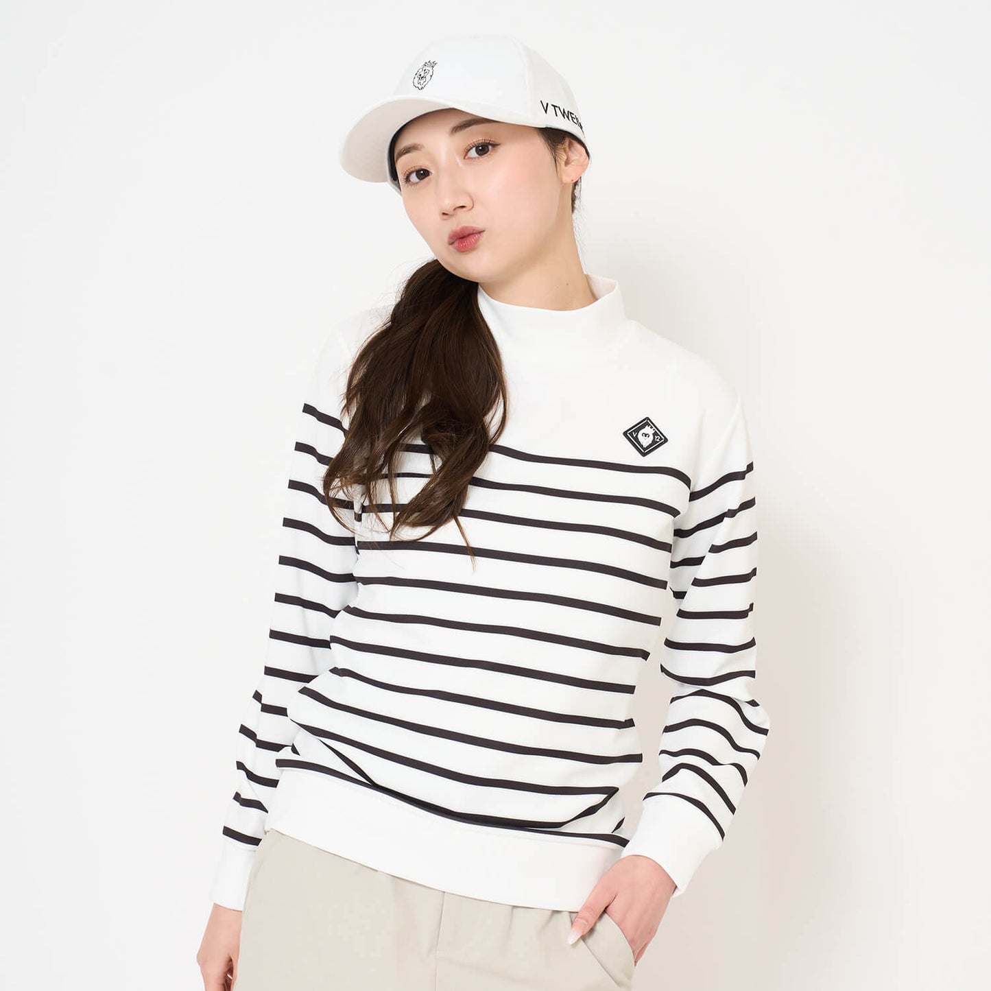 BORDER L/S MOCK