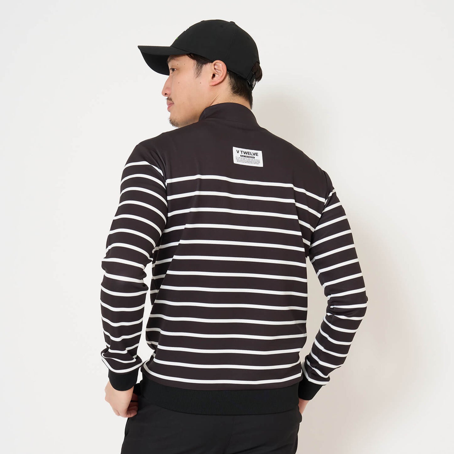 BORDER L/S MOCK