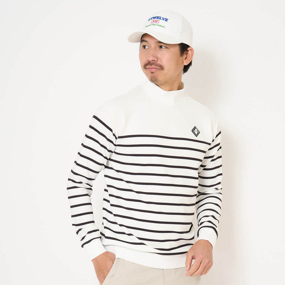 BORDER L/S MOCK
