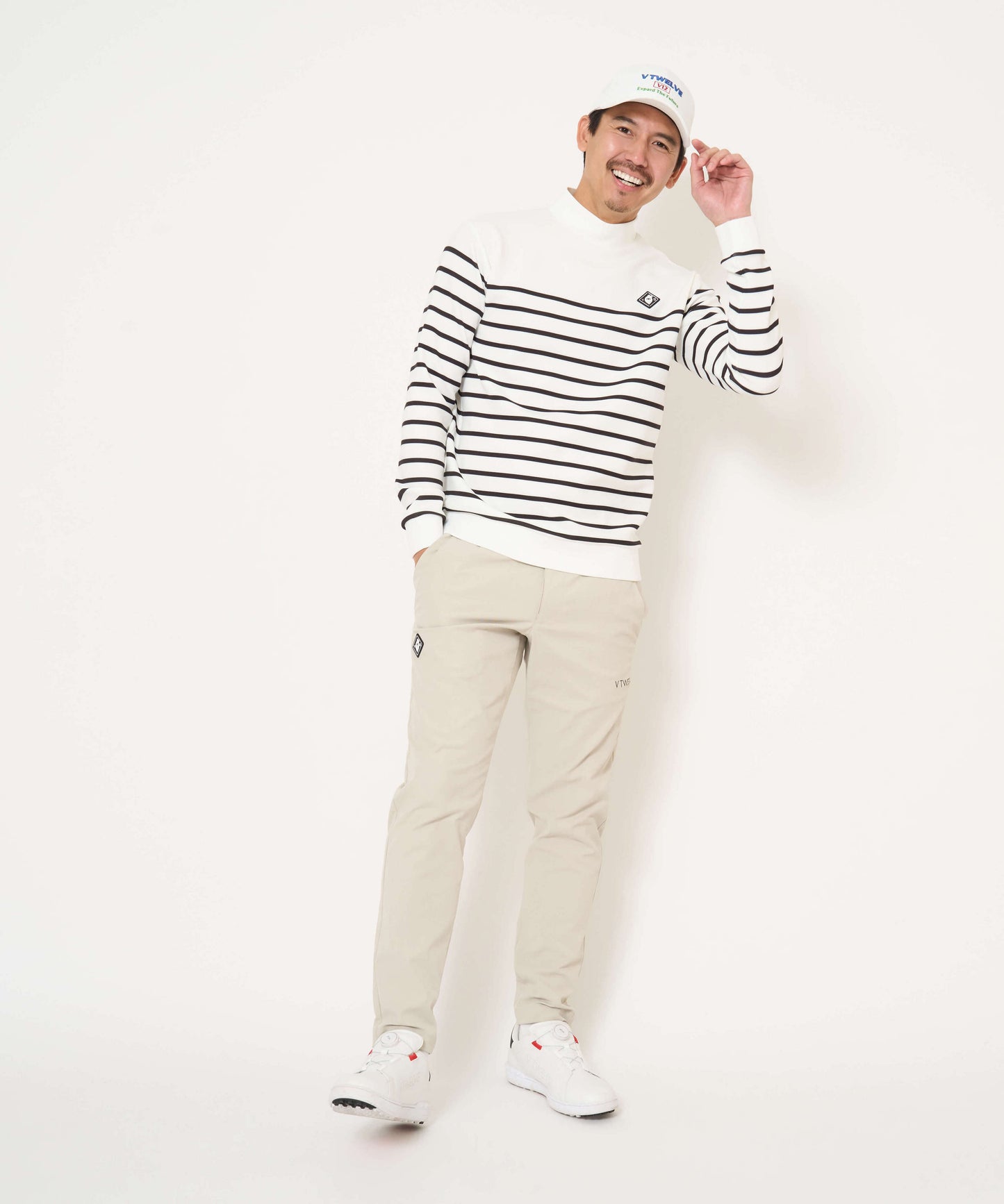 BORDER L/S MOCK
