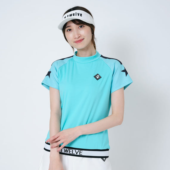 RIB SLEEVE STAR MOCK