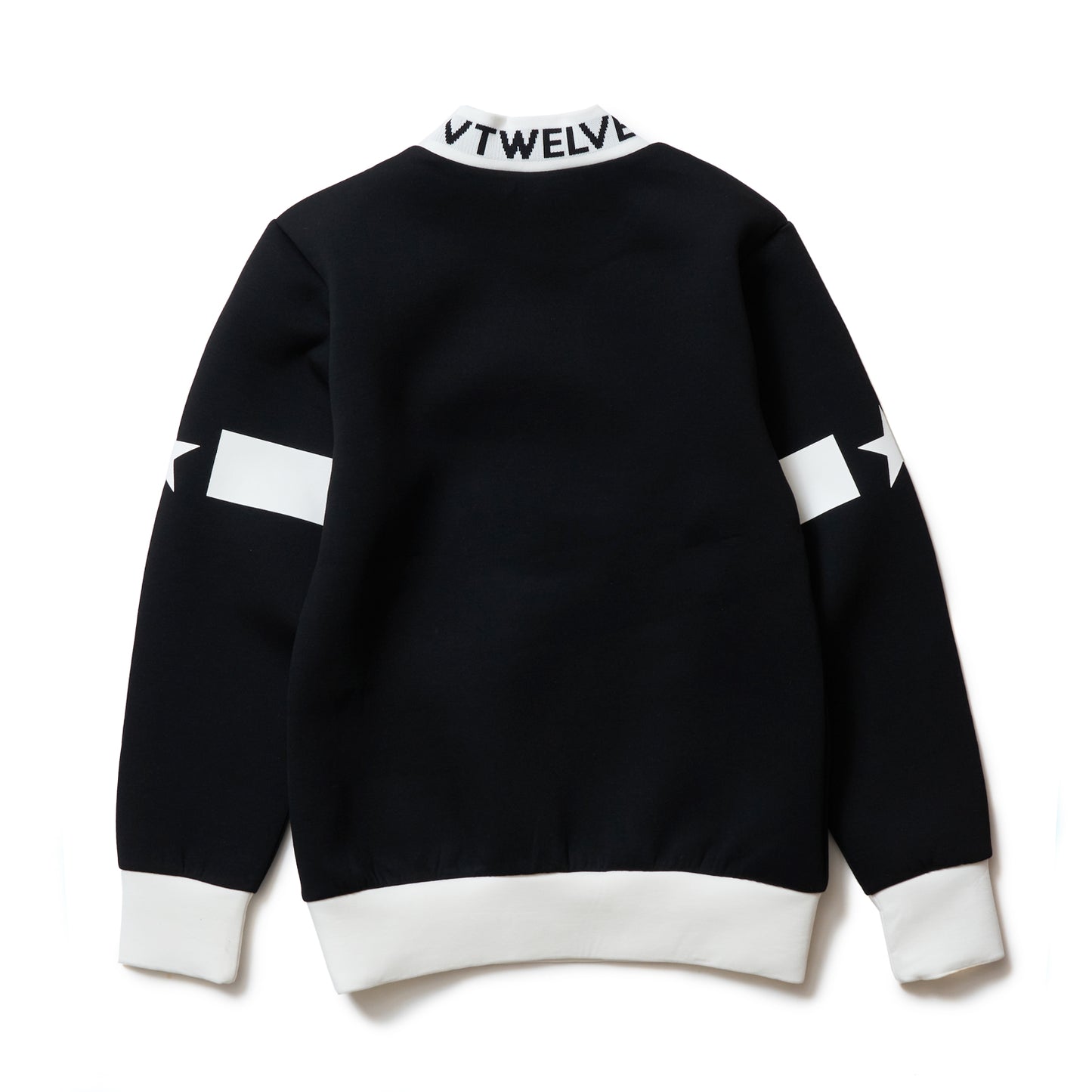 JACQUARD NECK SWEAT