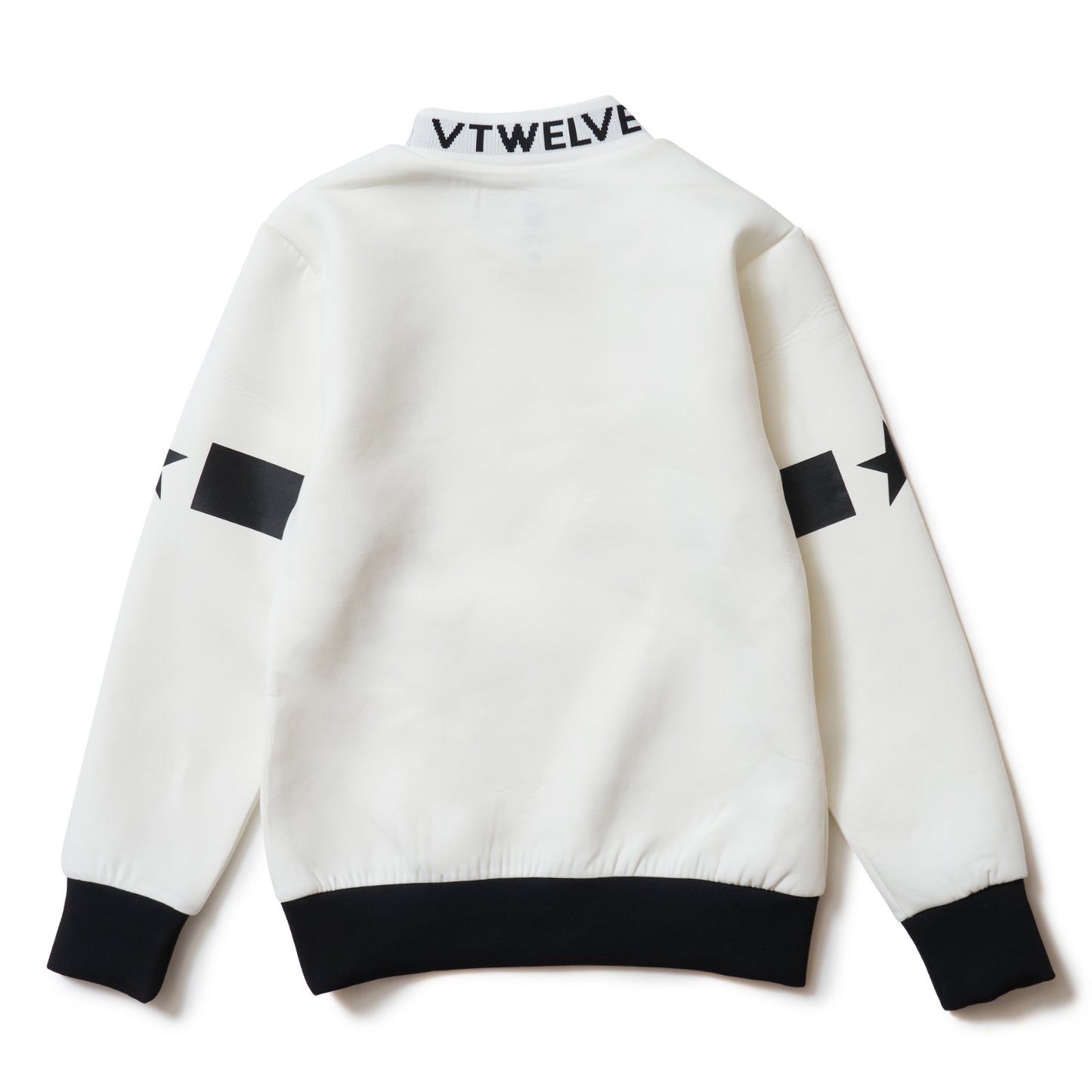 JACQUARD NECK SWEAT